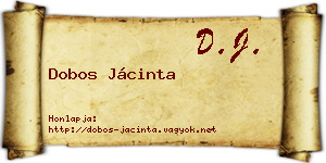 Dobos Jácinta névjegykártya